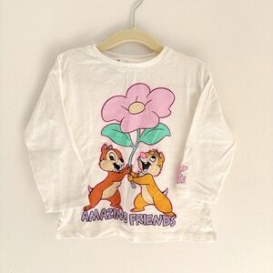 Zara Kids White 'Amazing Friends' Long Sleeve Tee